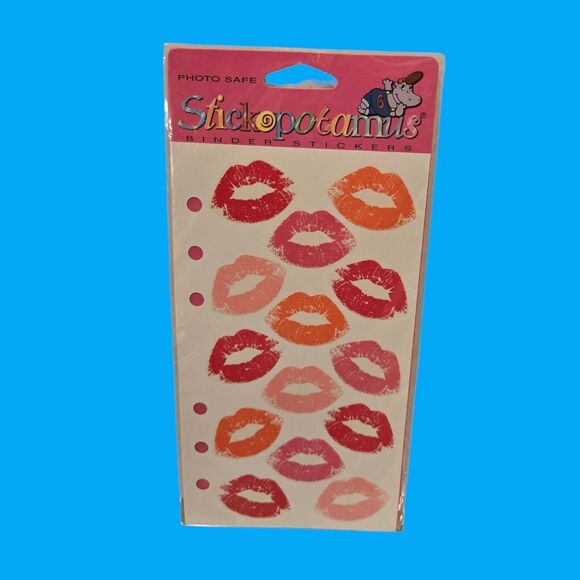 Two Sheets 1989 Vintage Lisa Frank Stickers Plus Polkadot Beach x1 & Hot Lips x1 - Picture 7 of 11